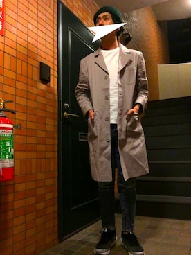 「SEVENDAYS=SUNDAY（セブンデイズサンデイ）のアイテム（シューズ）」を使った、Hirokiさん（メンズ・172cm）の秋コーディネート
