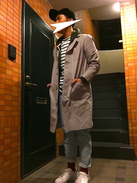 「靴下チラ見せ」｜「アイテム（その他アウター）」を使った、Hirokiさん（メンズ・172cm）の秋コーディネート