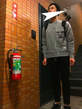 「SEVENDAYS=SUNDAY（セブンデイズサンデイ）のアイテム（シューズ）」を使った、Hirokiさん（メンズ・172cm）の秋コーディネート