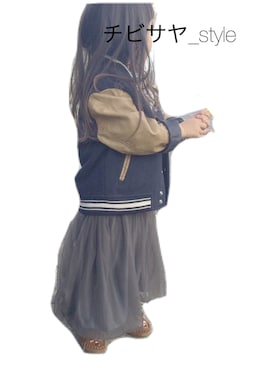 「GAP（ギャップ）のアイテム（ジャケット/アウター、ブルー系）」を使った、saya29さん（キッズ・120cm）の冬コーディネート