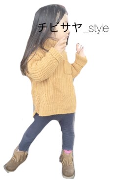 「JILL STUART（ジルスチュアート）のアイテム（レギンス/スパッツ、ブルー系）」を使った、saya29さん（キッズ・120cm）の冬コーディネート