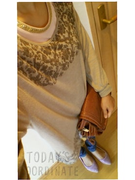 「CITRINE Chakra（シトリンチャクラ）のアイテム（チュニック）」を使った、naru💜さん（レディース・157cm）の秋コーディネート