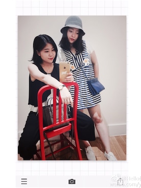 「DAZZLE（ダズル）のアイテム（オールインワン・サロペット）」を使った、Shitty Kittyさん（レディース・160cm）の秋コーディネート