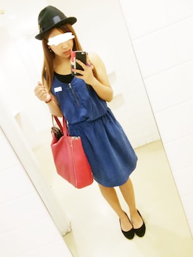 「M.deux（エムドゥ）のアイテム（バッグ）」を使った、grace1122さん（レディース・155cm）の夏コーディネート