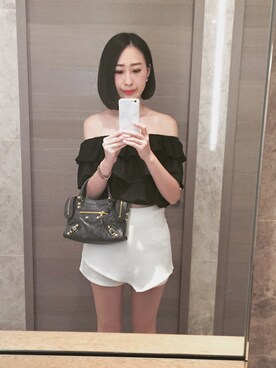 「Balanciagaのアイテム」を使った、Monica!!さん（レディース・165cm）の夏コーディネート