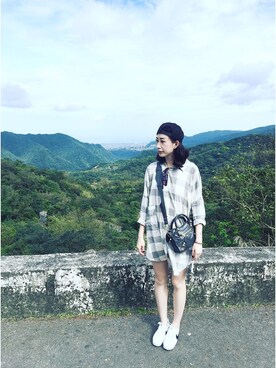 「Balanciagaのアイテム」を使った、Monica!!さん（レディース・165cm）の秋コーディネート