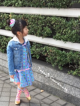 「fafa」｜「アイテム（ジャケット/アウター）」を使った、meisanさん（キッズ・110cm）の春コーディネート