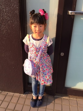 「fafa（フェフェ）のアイテム（ショルダーバッグ）」を使った、meisanさん（キッズ・110cm）の春コーディネート