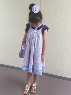「fafa（フェフェ）のアイテム（ショルダーバッグ）」を使った、meisanさん（キッズ・110cm）の夏コーディネート