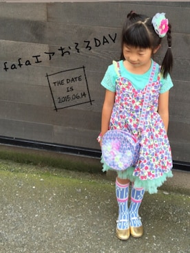 「fafa（フェフェ）のアイテム（ショルダーバッグ）」を使った、meisanさん（キッズ・110cm）の夏コーディネート