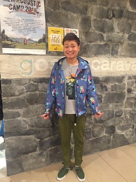 「アイテム（マウンテンパーカー）」を使った、GSC　MORIMORIさん（メンズ・177cm・20代）の夏コーディネート