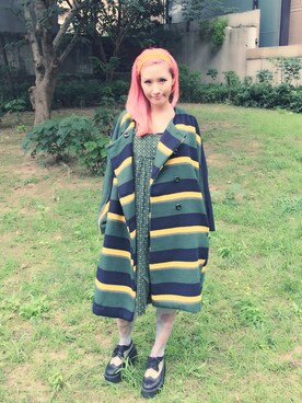 「アイテム（ワンピース）」を使った、菲比飛飛さん（メンズ・163cm）の冬コーディネート