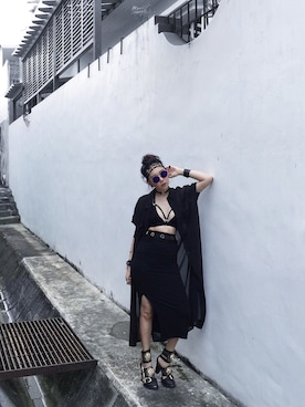 「UNIF（ユニフ）のアイテム（アンダーウェア）」を使った、chiouhueyさん（レディース・163cm）の夏コーディネート