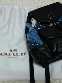 ♦最終♦美品 COACH リュック デニム シグネチャー ターンロック COACH（コーチ）の「ミニ ターンロック リュックサック キャニオン