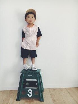 「ドラフトGAP」｜「アイテム（その他）」を使った、aymさん（キッズ・90cm）の夏コーディネート