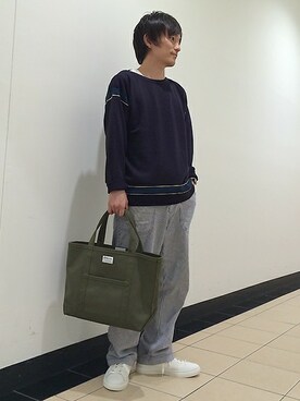 「buddy（バディ）のアイテム（スニーカー）」を使った、せっちゃんさん（メンズ・161cm）の夏コーディネート