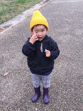 「アイテム（ナイロンジャケット）」を使った、solalaさん（キッズ・90cm）の秋コーディネート