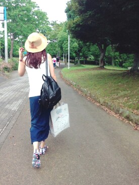 「MARITHE + FRANCOIS GIRBAUD（マリテフランソワジルボー）のアイテム（スカート）」を使った、Sakiさん（レディース・164cm）の夏コーディネート