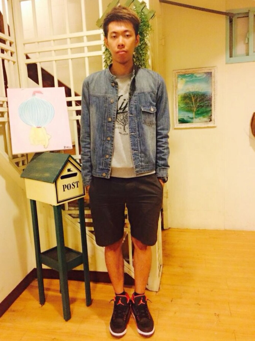 「NIKE、G-SHOCK、AIR JORDAN、PAZZO」｜「G-SHOCKの【G-SHOCK】Black×Gold Series（アナログ腕時計、ブラック系）」を使った、Kurtizさん（メンズ・178cm）の夏コーディネートの1枚目の写真