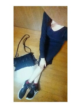 「Dita（ディータ）のアイテム（クラッチバッグ）」を使った、sakiさん（レディース・160cm）の秋コーディネート