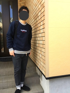 「CREWNECK」｜うちやまっぽ！さん（メンズ・166cm）の春コーディネート