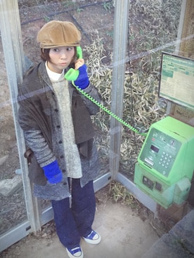 「Engineered Garments（エンジニアードガーメンツ）のアイテム（ジャケット/アウター）」を使った、rocopuuさん（レディース・156cm）の冬コーディネート