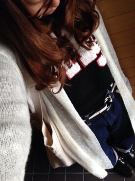 「UNIF」｜「アイテム（その他アウター）」を使った、ともみん＊^o^さん（レディース・153cm）の春コーディネート