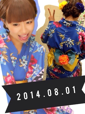 「帯」｜「アイテム（サンダル）」を使った、ともみん＊^o^さん（レディース・153cm）の夏コーディネート