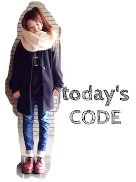 「Dr. Martens（ドクターマーチン）のDr.Martens (ドクターマーチン)/1461 3EYE GIBSON SHOES（その他シューズ）」を使った、ともみん＊^o^さん（レディース・153cm）の冬コーディネート