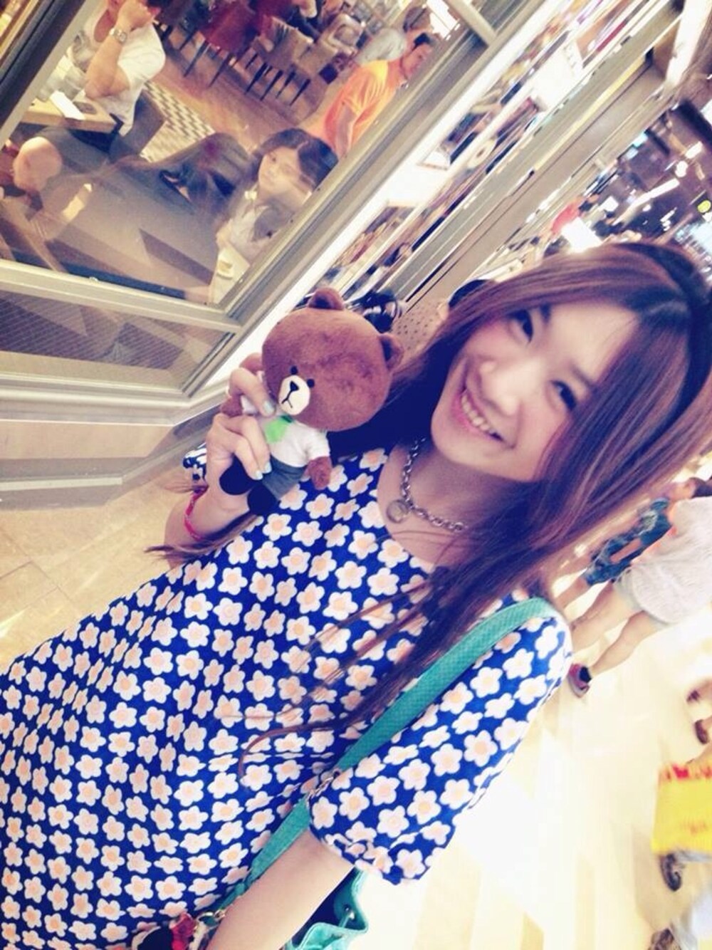 「blue、green、flower、JOYRICH、tiffany&co、ScoLar、titty&Co.」｜「ScoLarのScolar（ワンピース、ブルー系）」を使った、Zooeyさん（レディース・164cm）の夏コーディネートの1枚目の写真