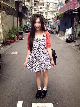 「LILY BROWN（リリーブラウン）のアイテム（キャップ）」を使った、Zooeyさん（レディース・164cm）の夏コーディネート