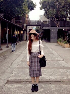 「skirt」｜「アイテム（腕時計）」を使った、Zooeyさん（レディース・164cm）の冬コーディネート