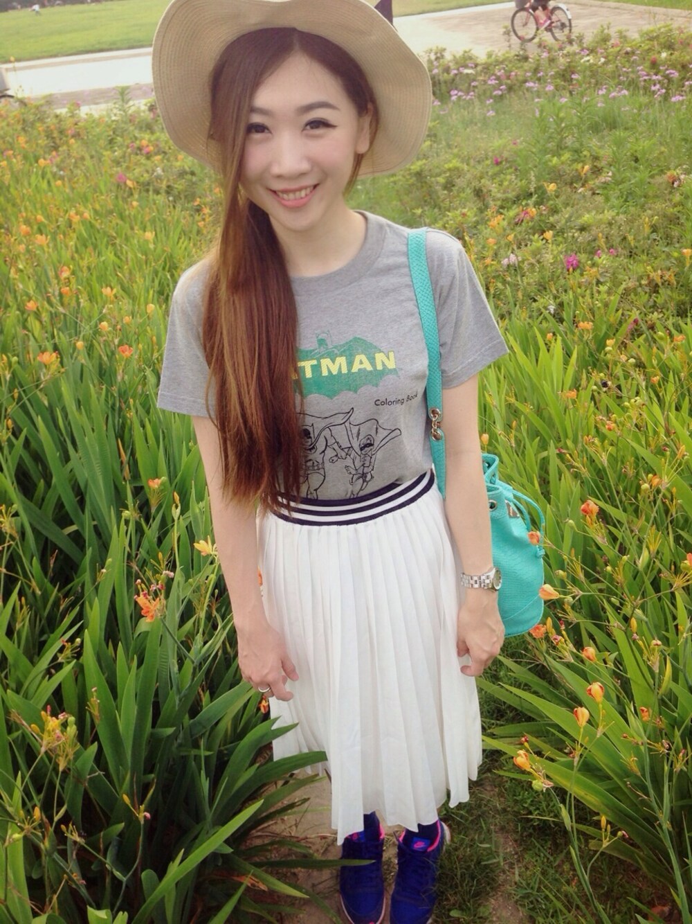 「murua、LOWRYS FARM、tabio、MARC BY MARC JACOBS、tiffany&co、NIKE、JOYRICH、Heather」｜「HeatherのHeather（ハット、ホワイト系）」を使った、Zooeyさん（レディース・164cm）の春コーディネートの1枚目の写真