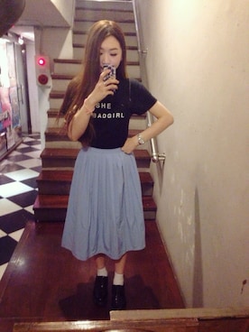 「skirt」｜「アイテム（腕時計）」を使った、Zooeyさん（レディース・164cm）の春コーディネート