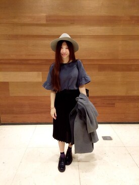 「JEANASIS（ジーナシス）のアイテム（ダッフルコート）」を使った、Zooeyさん（レディース・164cm）の冬コーディネート