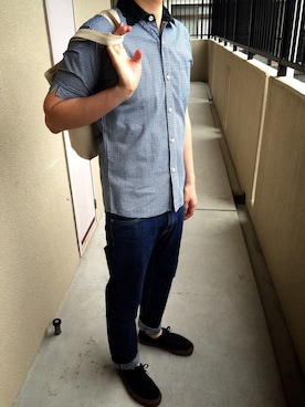 「SUPERTHANKS」｜「アイテム（バッグ）」を使った、tatsuya matsumotoさん（メンズ・172cm）の夏コーディネート