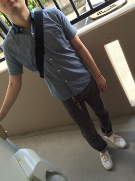 「SPERGA（スペルガ）のアイテム（スニーカー）」を使った、tatsuya matsumotoさん（メンズ・172cm）の夏コーディネート