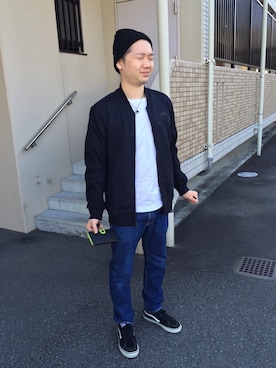 「アイテム（その他アウター）」を使った、tatsuya matsumotoさん（メンズ・172cm・20代）の秋コーディネート