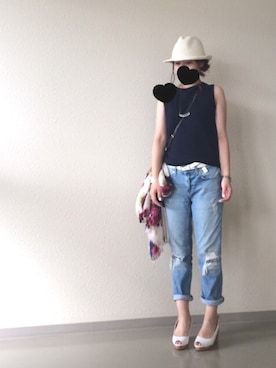 「Abahouse Devinette（ドゥヴィネット）のアイテム（アクセサリー）」を使った、haru_kaiさん（レディース・160cm）の夏コーディネート