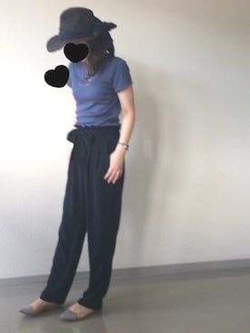 「リブクルーネックt」｜haru_kaiさん（レディース・160cm）の夏コーディネート
