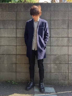 「KRIS VAN ASSCHE（クリスヴァンアッシュ）のアイテム（ブーツ）」を使った、takeregas.さん（メンズ・172cm）の春コーディネート