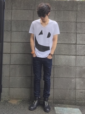 「KRIS VAN ASSCHE（クリスヴァンアッシュ）のアイテム（ブーツ）」を使った、takeregas.さん（メンズ・172cm）の夏コーディネート