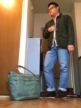 「ハンティングジャケット」｜「アイテム（その他シューズ）」を使った、はんまーさん（メンズ・171cm）の冬コーディネート