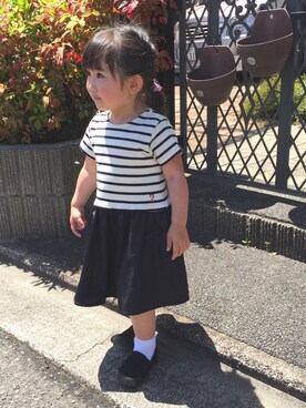 「Birthday（バースデイ）のアイテム（ワンピース、ブラック系）」を使った、YamYさん（レディース・157cm）の春コーディネート