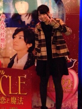 「dazzlin（ダズリン）のアイテム（ダッフルコート）」を使った、こんどうさんさん（レディース・154cm）の冬コーディネート