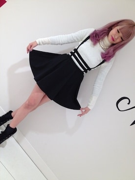 「skirt」｜「アイテム（ワンピース）」を使った、みささん（レディース・158cm）の春コーディネート