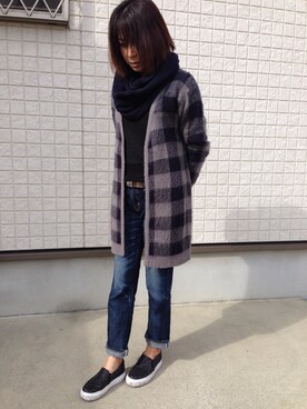 junjunさん（レディース・159cm）の冬コーディネート