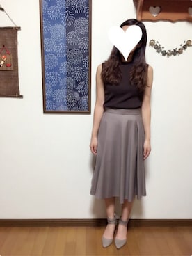 「JUSGLITTY（ジャスグリッティー）のアイテム（アンサンブル）」を使った、ソラさん（レディース・150cm）の秋コーディネート