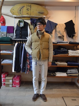 「Crescent Down Works」｜マスダさん（メンズ・170cm）の冬コーディネート