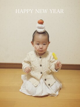 「お正月」｜Sa〜chanさん（キッズ・70cm）の冬コーディネート